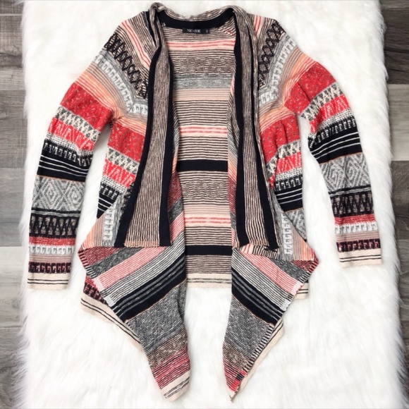 NIC+ZOE Sweaters - Nic & Zoe Southwestern Aztec Waterfall Cardigan